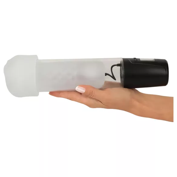 Mister Boner - automatische penispomp - oplaadbaar - zwart/transparant