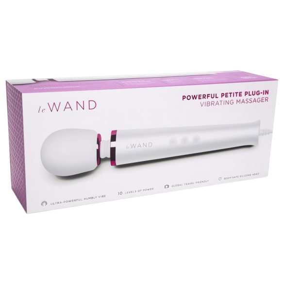 Le Wand Petite Plug-In - wand vibrator - oplaadbaar - wit