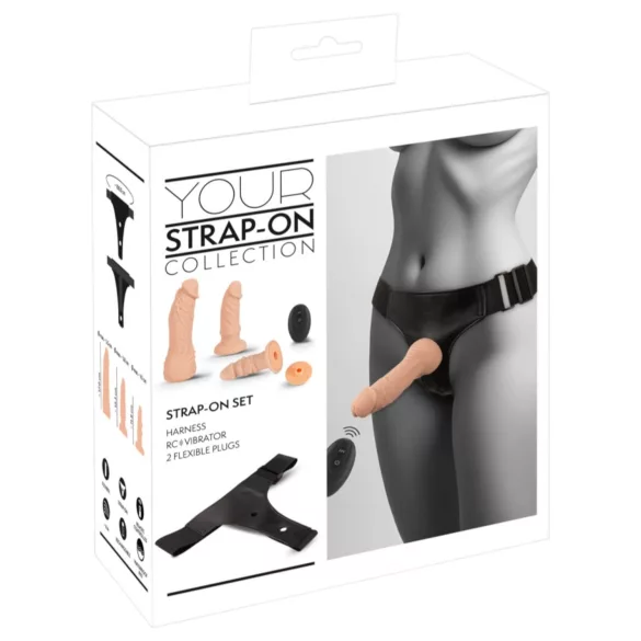 You2Toys - strap-on dildo set - huidkleurig