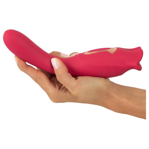 You2Toys - vibrator met tongstimulator - 2in1 - siliconen - roze