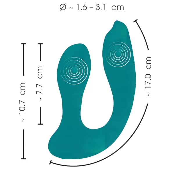 Couples Choice - handsfree vibrator - opzetbaar - turquoise