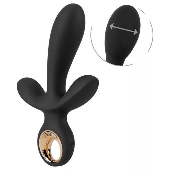 Eternal - opblaasbare drievoudige vibrator - zwart