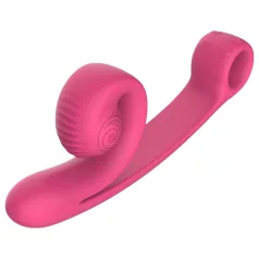   Snail Vibe Curve - duo vibrator voor clitoris en vagina - silicone - roze