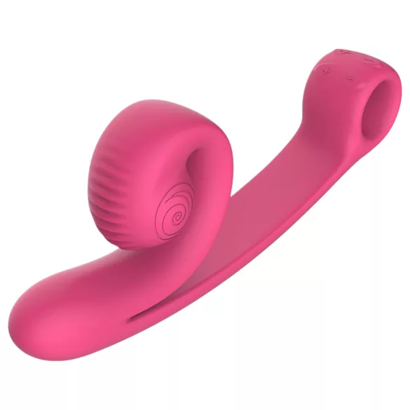 Snail Vibe Curve - duo vibrator voor clitoris en vagina - silicone - roze