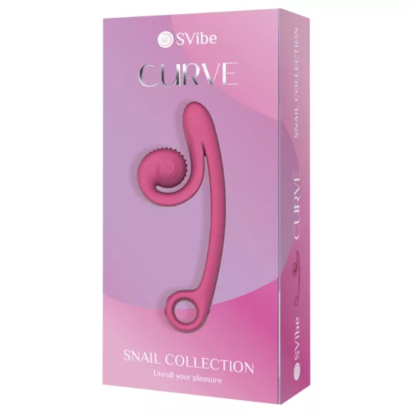 Snail Vibe Curve - duo vibrator voor clitoris en vagina - silicone - roze