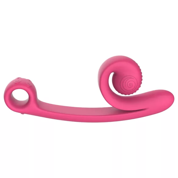 Snail Vibe Curve - duo vibrator voor clitoris en vagina - silicone - roze