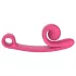Snail Vibe Curve - duo vibrator voor clitoris en vagina - silicone - roze