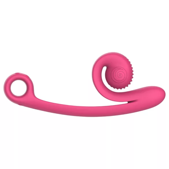 Snail Vibe Curve - duo vibrator voor clitoris en vagina - silicone - roze