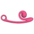 Snail Vibe Curve - duo vibrator voor clitoris en vagina - silicone - roze