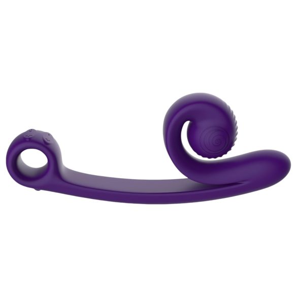 Snail Vibe Curve - duo vibrator voor clitoris en vagina - siliconen - paars