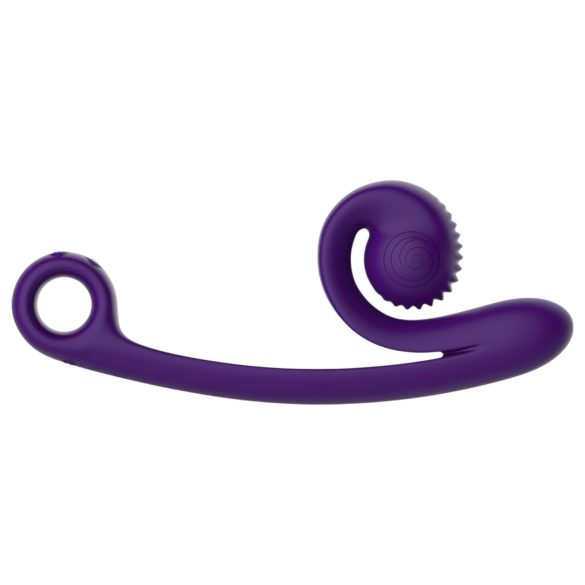 Snail Vibe Curve - duo vibrator voor clitoris en vagina - siliconen - paars