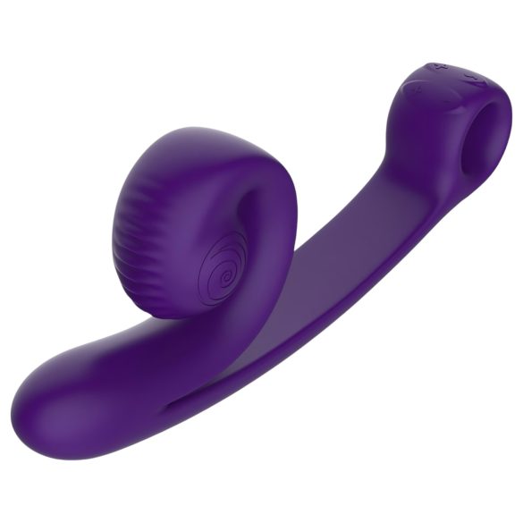 Snail Vibe Curve - duo vibrator voor clitoris en vagina - siliconen - paars