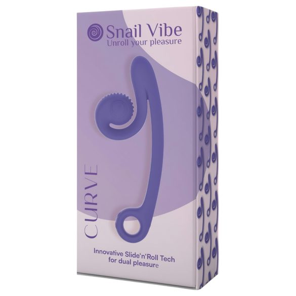 Snail Vibe Curve - duo vibrator voor clitoris en vagina - siliconen - paars