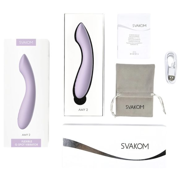 Svakom Amy 2 - G-spot vibrator - oplaadbaar waterdicht - paars