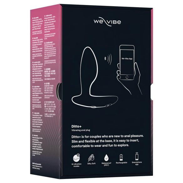 We-Vibe Ditto+ - anale vibrator - op afstand bestuurbaar - zwart
