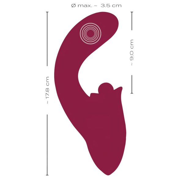 Javida - vibrator met tong - 3-in-1 functie - rood