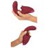 Javida - vibrator met tong - 3-in-1 functie - rood