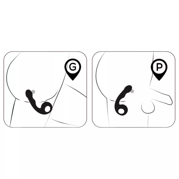 Black Velvets - G-spot en P-spot vibrator - zwart