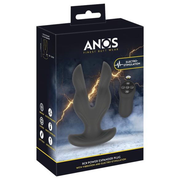 ANOS - dubbele anaal vibrator - zwart
