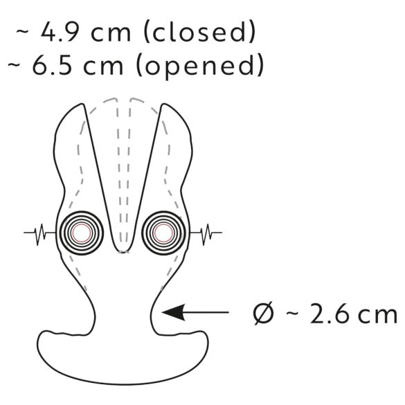 ANOS - dubbele anaal vibrator - zwart