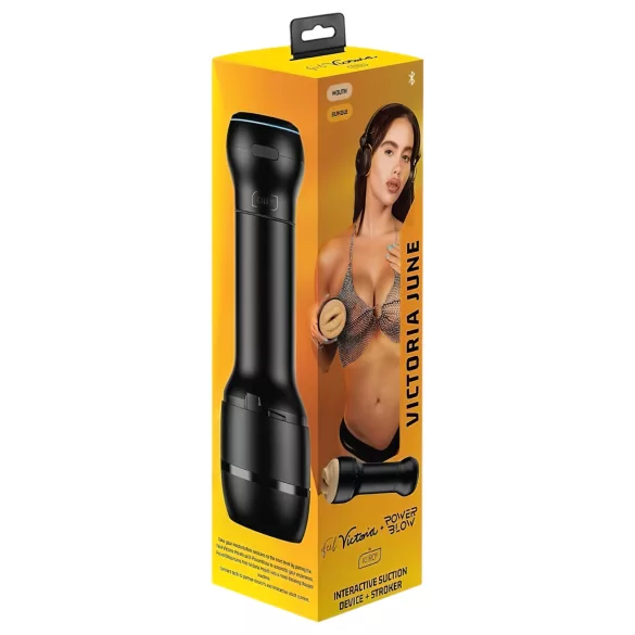 Kiiroo - PowerBlow automatische masturbator - Victoria June mond - zwart