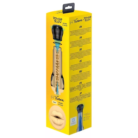 Kiiroo - PowerBlow automatische masturbator - Victoria June mond - zwart