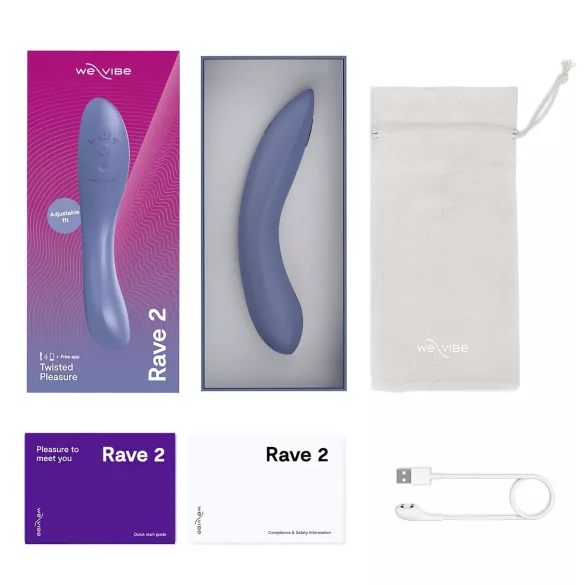 We-Vibe Rave 2 - G-spot vibrator - oplaadbaar - blauw