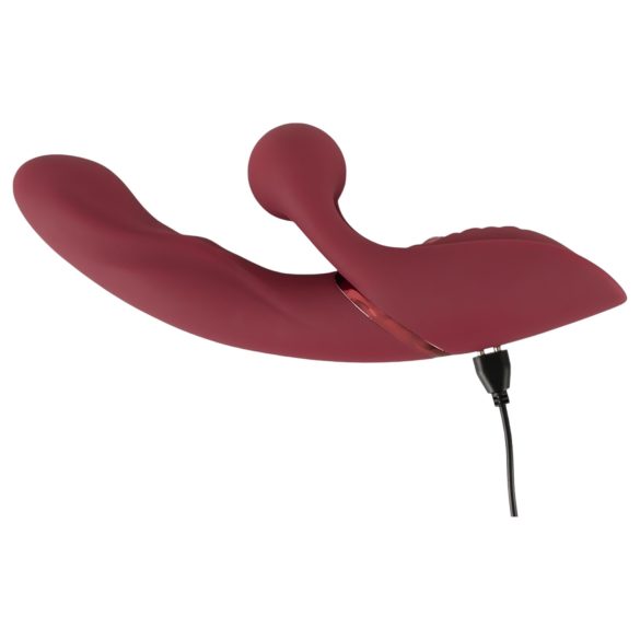 Javida 2-Functie Rabbit - oplaadbare clitorisstimulerende vibrator (rood)