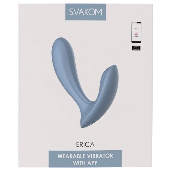 Svakom Erica - draagbare vibrator - app-bestuurbaar - blauw