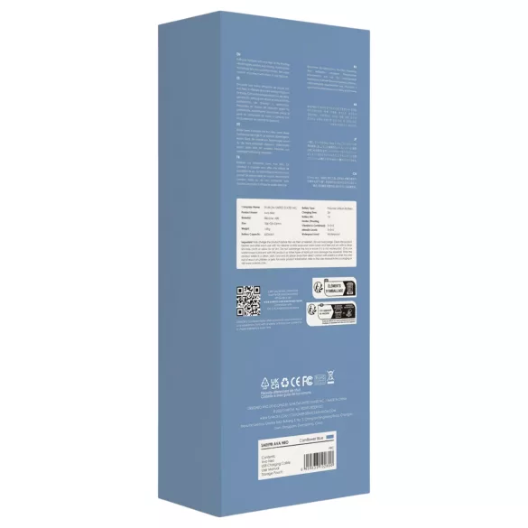 Svakom Ava Neo - thrusting vibrator - appgestuurd - siliconen blauw