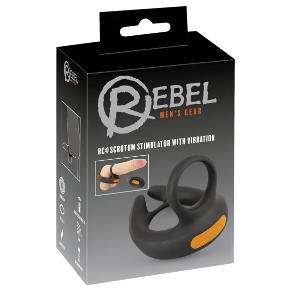 Rebel - trilcockring en balvibrator (zwart)