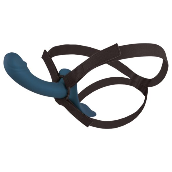 You2Toys - strap-on vibrator set - zwart/blauw