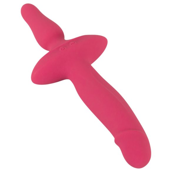 Couples Choice - vibrator en buttplug 2in1 - siliconen - roze