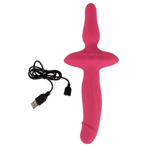 Couples Choice - vibrator en buttplug 2in1 - siliconen - roze