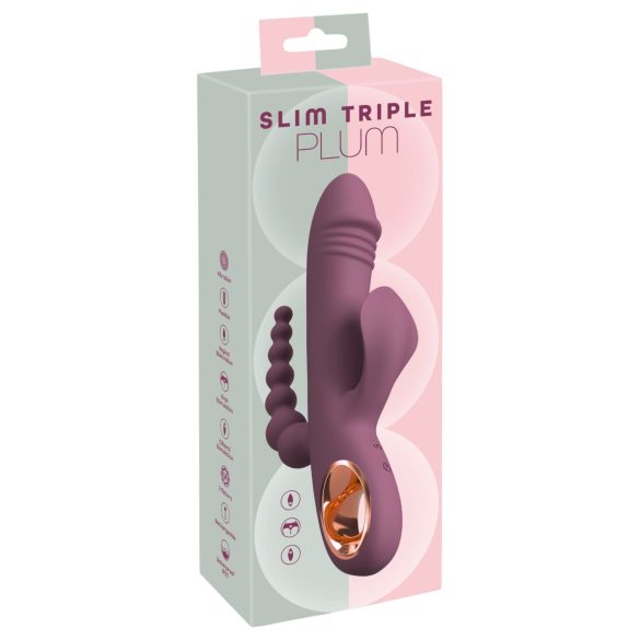 You2Toys - vibrator met drie armen - oplaadbaar - paars