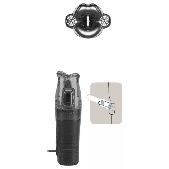 Stroker - automatische zuigende en vibrerende masturbator - grijs