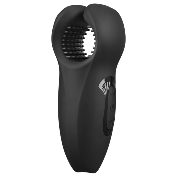 Rebel - penismasturbator met bewegende arm en vibratie - zwart