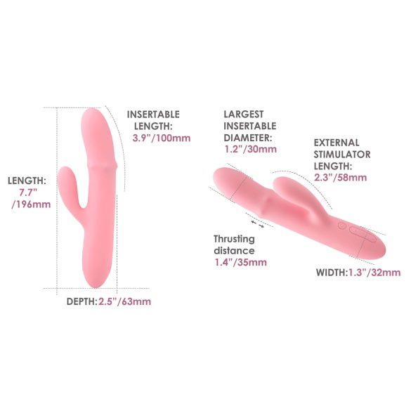 Svakom Mora Neo - vibrator met clitorisstimulator en kralen - siliconen - roze