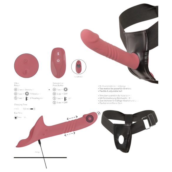 You2Toys - strap-on vibrator set - rood