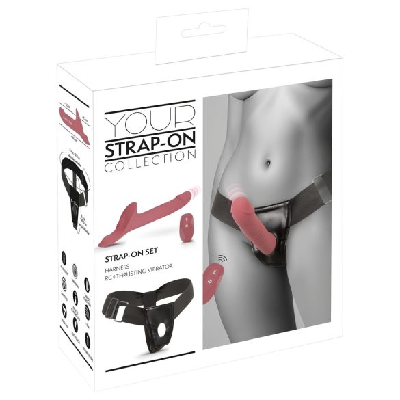 You2Toys - strap-on vibrator set - rood