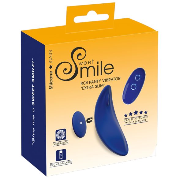 Smile - vibrerende slip met afstandsbediening - extra dun - blauw