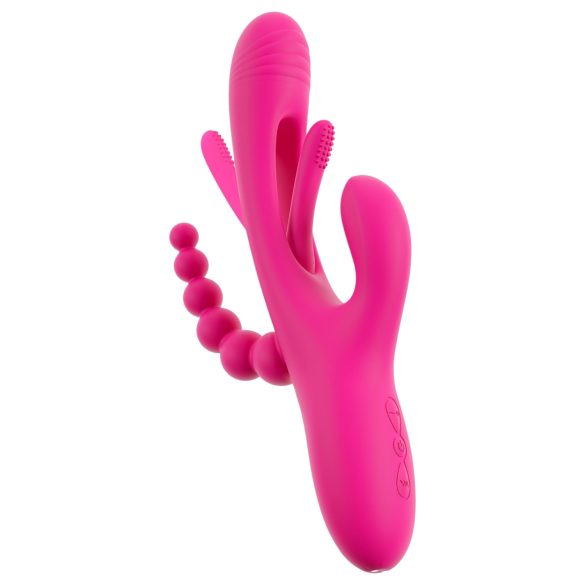 SMILE - drievoudige arm, tongvormige vibrator (roze)