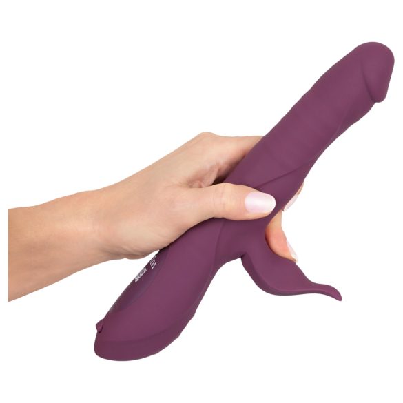 Javida - 3-in-1 vibrator met stoten en draaiende kralen - paars