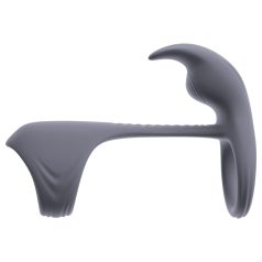   Beau Coeur Vylor - penis- en balring met clitorisstimulator - grijs