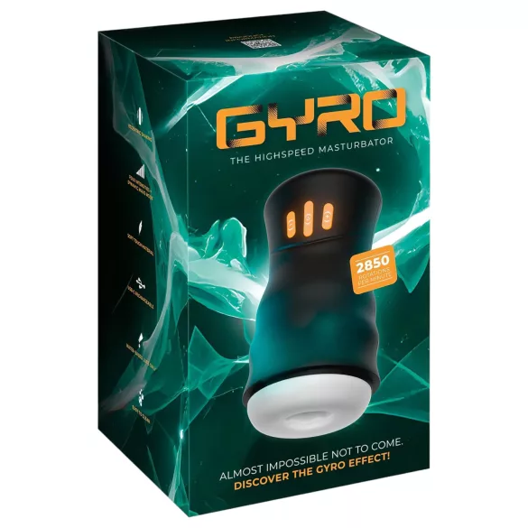 You2Toys Gyro - automatische draaiende en vibrerende masturbator - zwart