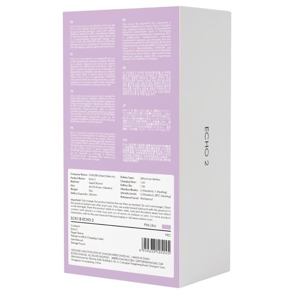 Svakom Echo 2 - vinger vibrator - oplaadbaar - siliconen - roze