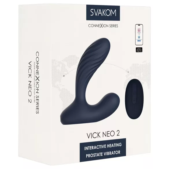 Svakom Vick Neo 2 - anale vibrator - op afstand bestuurbaar - blauw