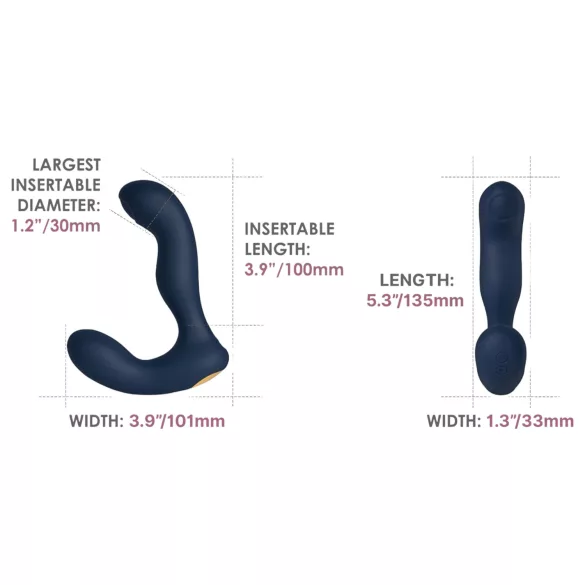 Svakom Iker Neo - interactieve pulserende anaal vibrator - blauw