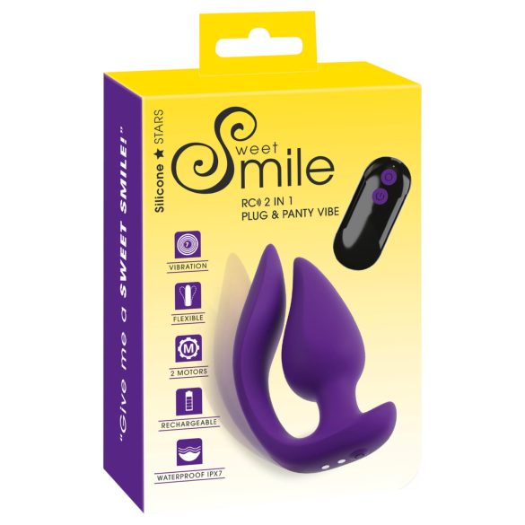 Smile - 2in1 anaal vibrator en clitorisstimulator (paars)