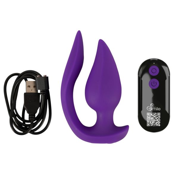 Smile - 2in1 anaal vibrator en clitorisstimulator (paars)